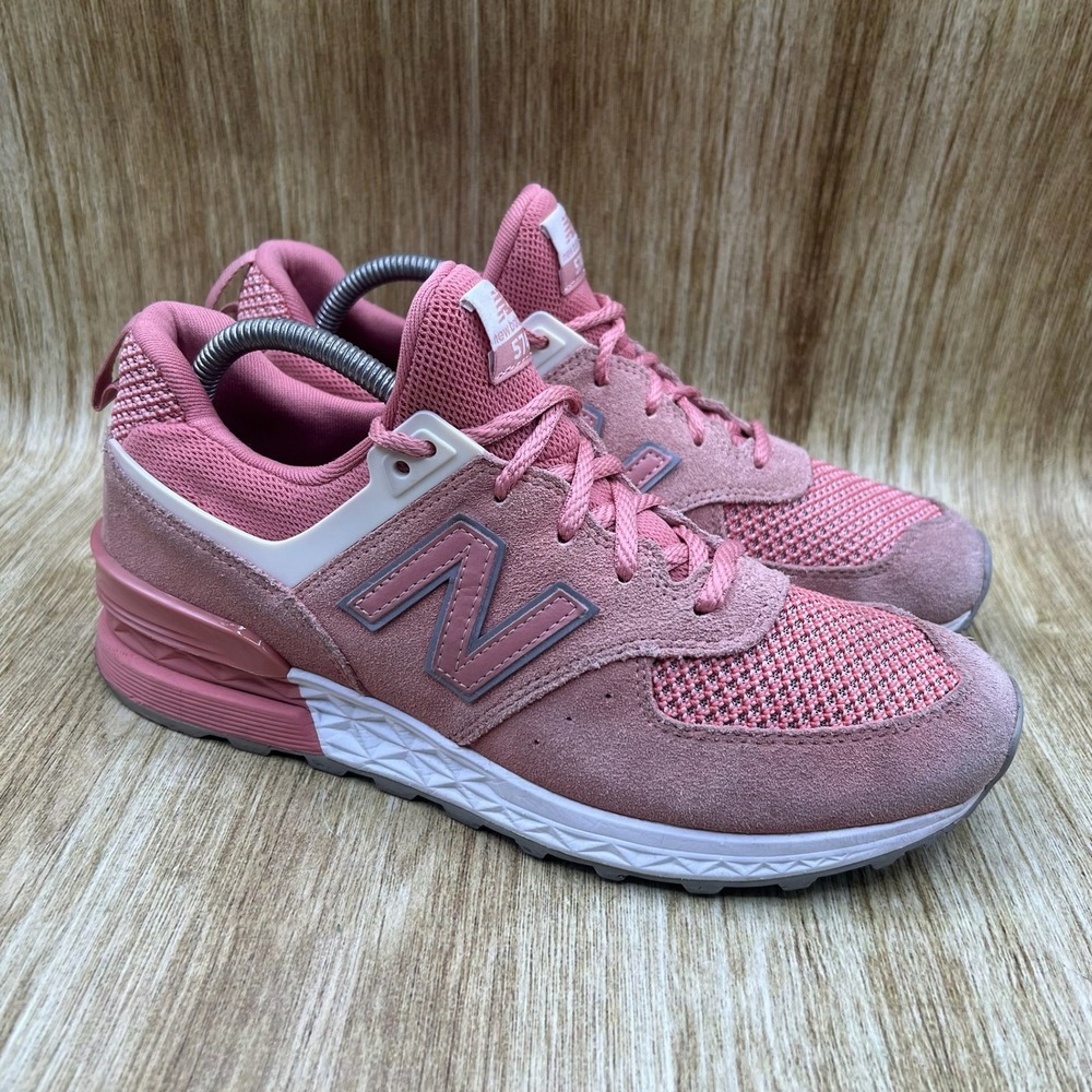 New Balance 574 Sport Men's Size‎ 8.5 Dusted Peach Suede Casual Sneakers Shoes